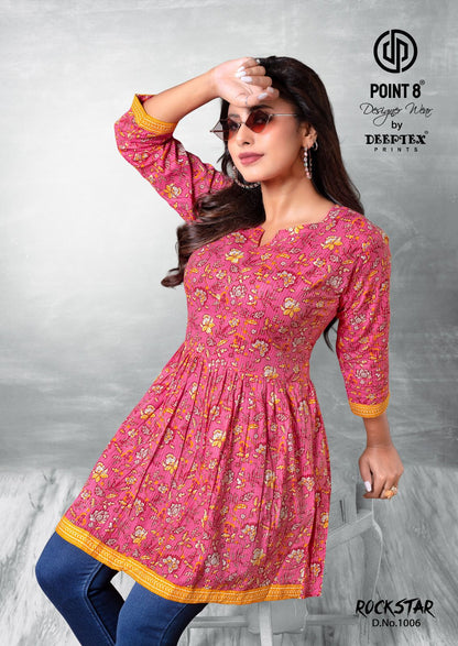 Rockstar Deeptex Prints Cotton Designer Long Top Wholesale Price