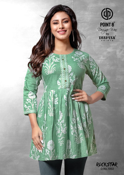 Rockstar Deeptex Prints Cotton Designer Long Top Wholesale Price