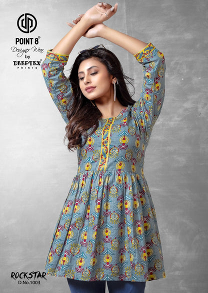Rockstar Deeptex Prints Cotton Designer Long Top Wholesale Price