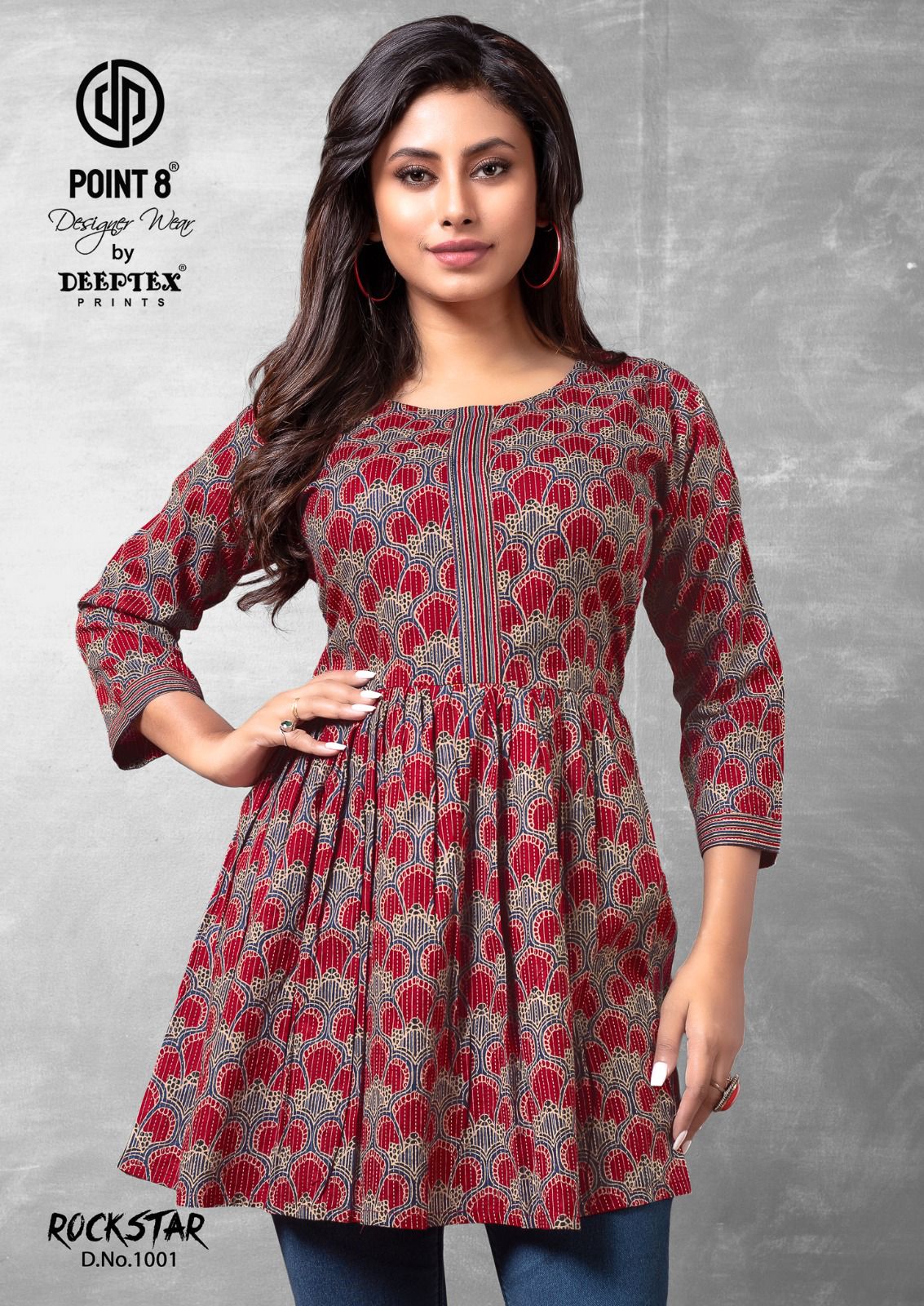 Rockstar Deeptex Prints Cotton Designer Long Top Wholesale Price