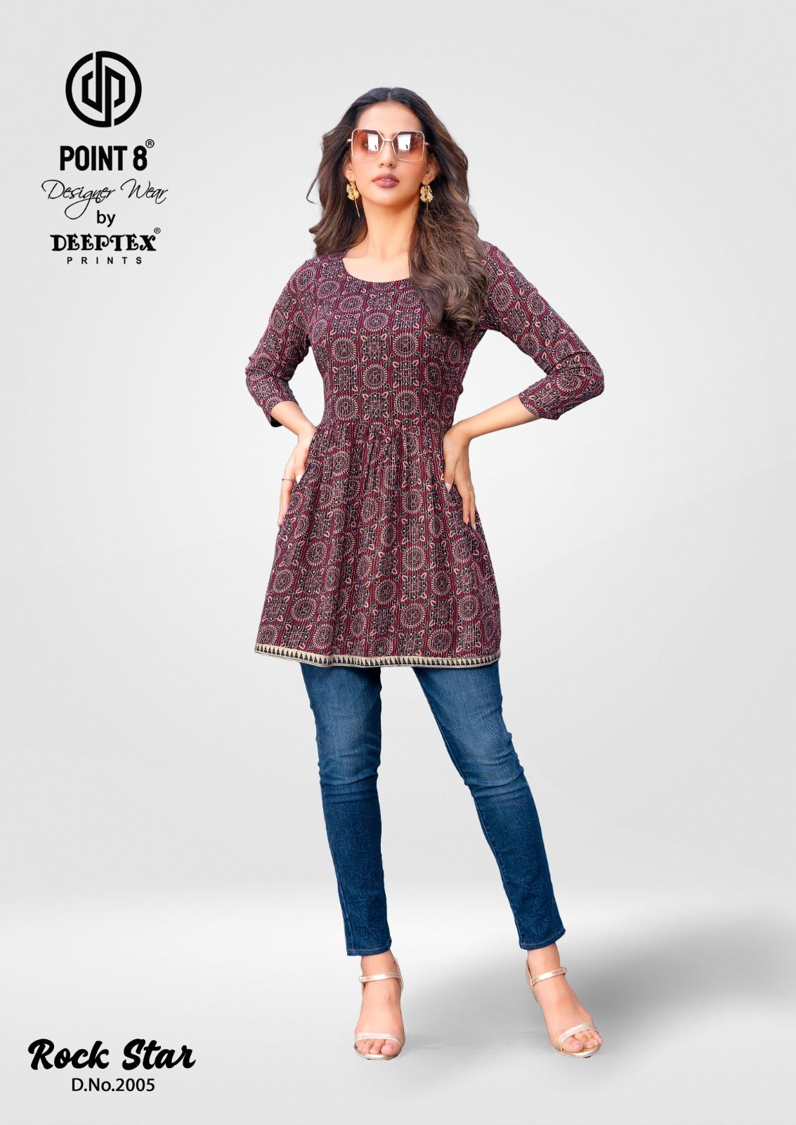 Rockstar Vol 2 Deeptex Prints Cotton Designer Long Top Wholesale Price