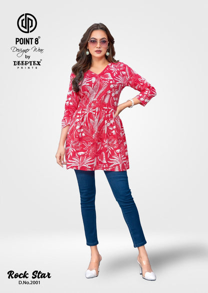 Rockstar Vol 2 Deeptex Prints Cotton Designer Long Top Wholesale Price