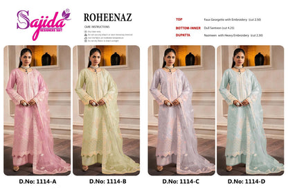 Roheenaz Sajida Georgette Pakistani Salwar Suits Supplier Gujarat