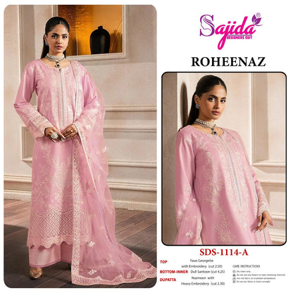 Roheenaz Sajida Georgette Pakistani Salwar Suits Supplier Gujarat
