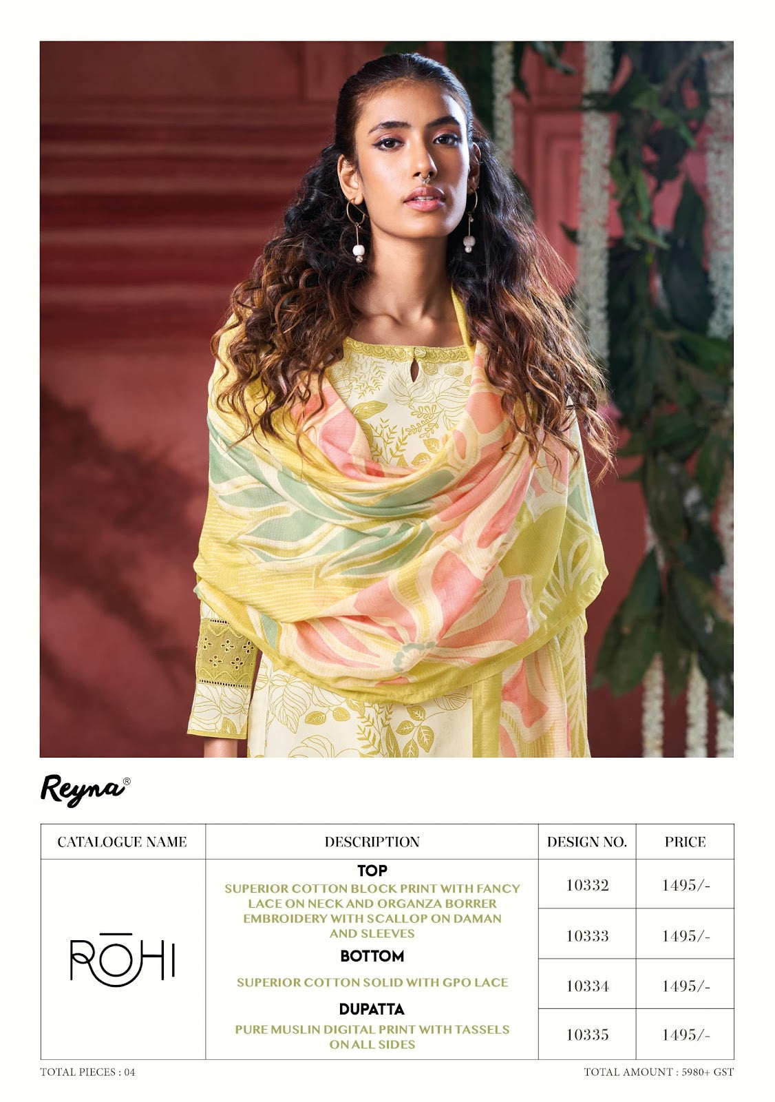 Rohi Reyna Cotton Pant Style Suits Manufacturer