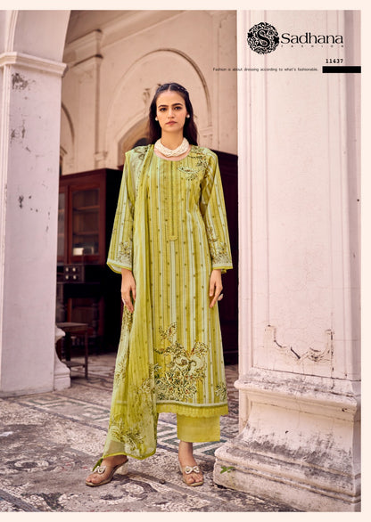 Rohi Sadhana Pure Lawn Pant Style Suits Wholesaler Ahmedabad