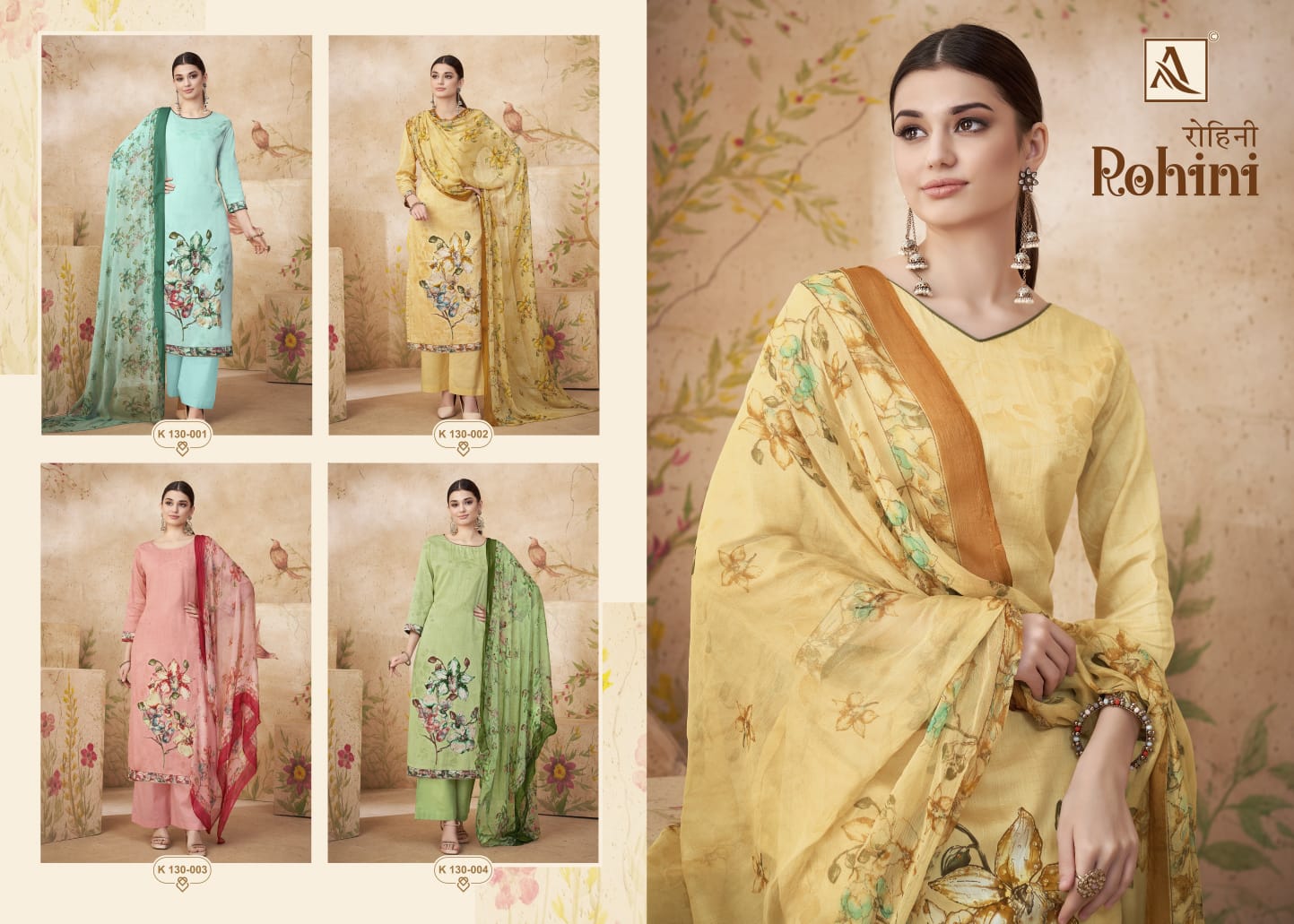 Rohini Alok Premium Zam Pant Style Suits Supplier