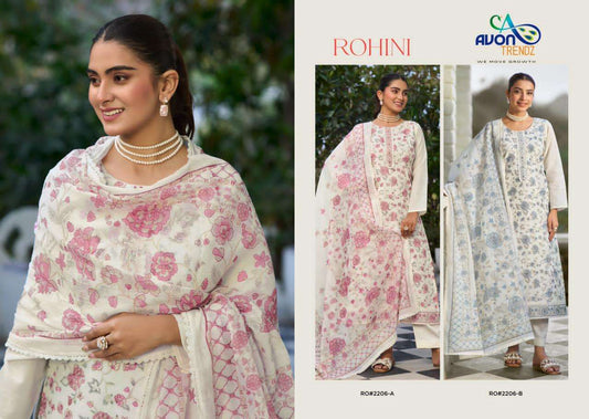 Rohini Avon Trendz Linen Pant Style Suits Wholesale Price