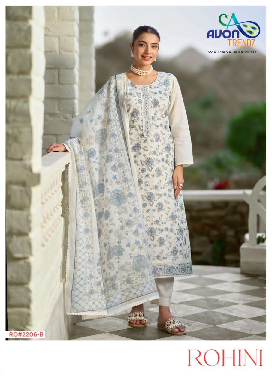 Rohini Avon Trendz Linen Pant Style Suits Wholesale Price