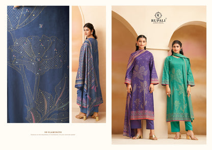 Rohini Rupali Cambric Pant Style Suits Wholesaler