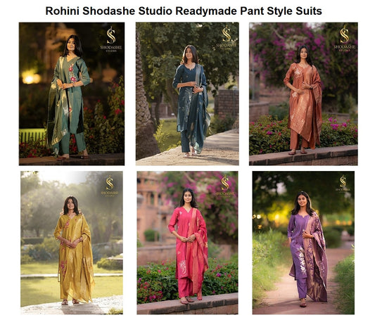 Rohini Shodashe Studio Viscose Readymade Pant Style Suits Supplier Ahmedabad