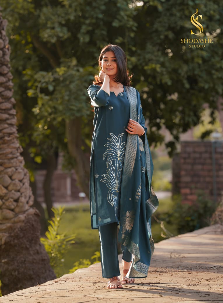 Rohini Shodashe Studio Viscose Readymade Pant Style Suits Supplier Ahmedabad