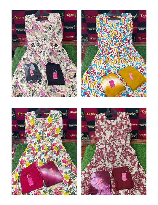 Rolex 100425 Kanha Reyon Readymade Anarkali Suits Manufacturer Ahmedabad