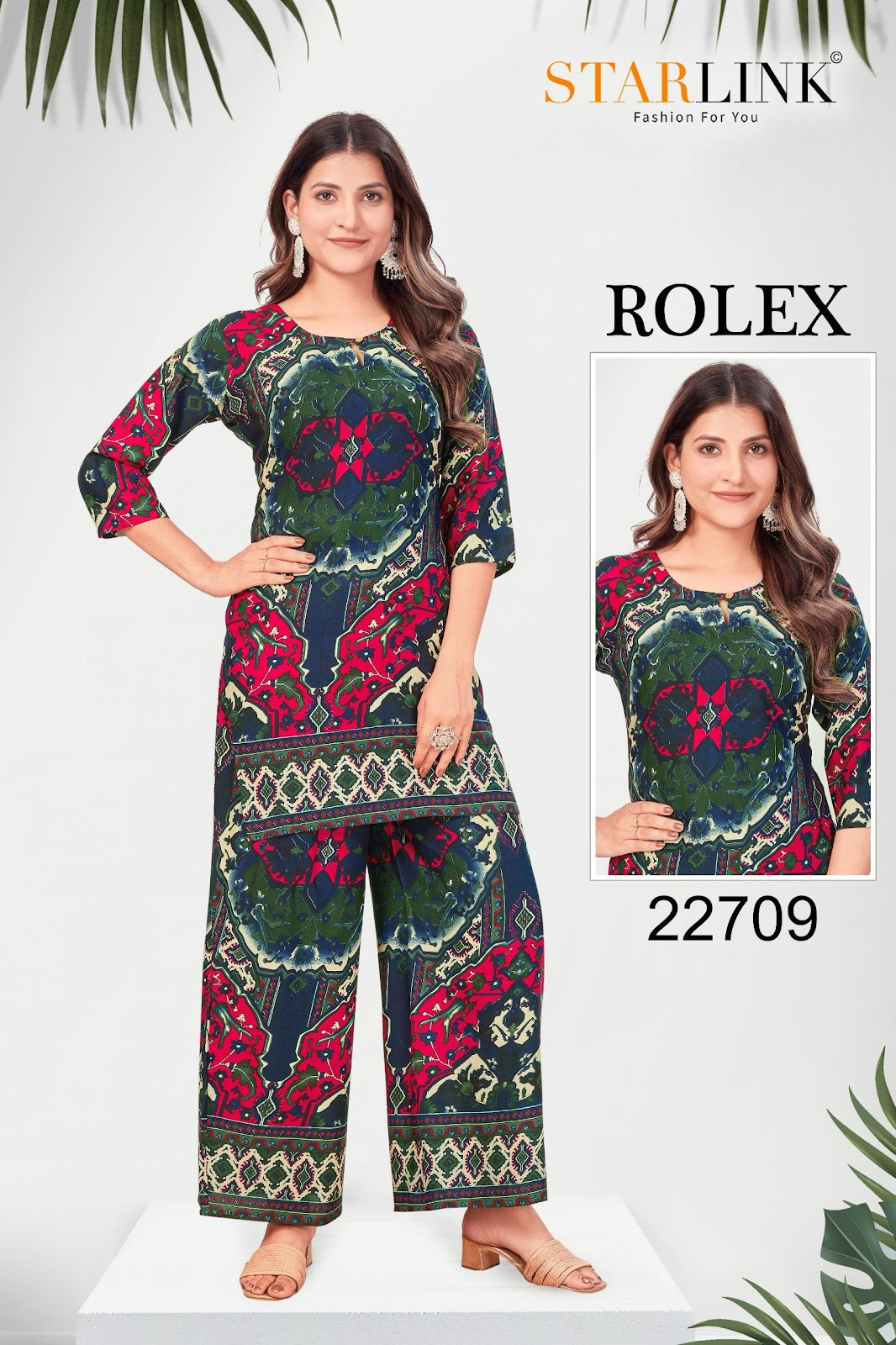 Rolex Starlink Rayon Co Ord Set Manufacturer Ahmedabad