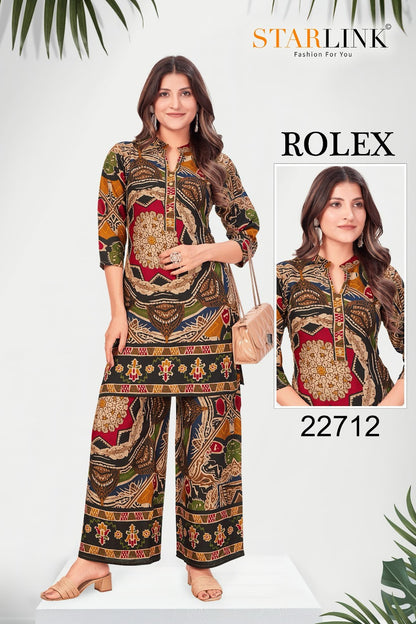 Rolex Starlink Rayon Co Ord Set Manufacturer Ahmedabad