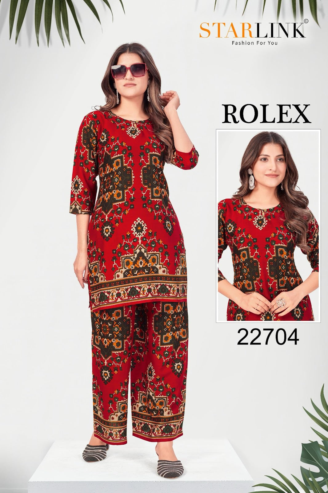 Rolex Starlink Rayon Co Ord Set Manufacturer Ahmedabad