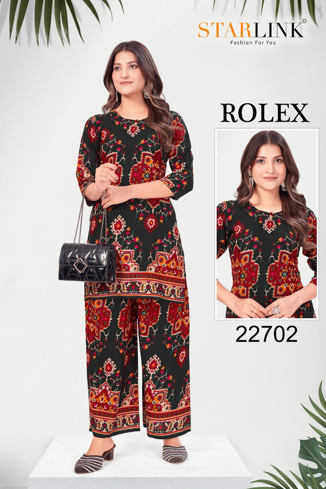 Rolex Starlink Rayon Co Ord Set Manufacturer Ahmedabad
