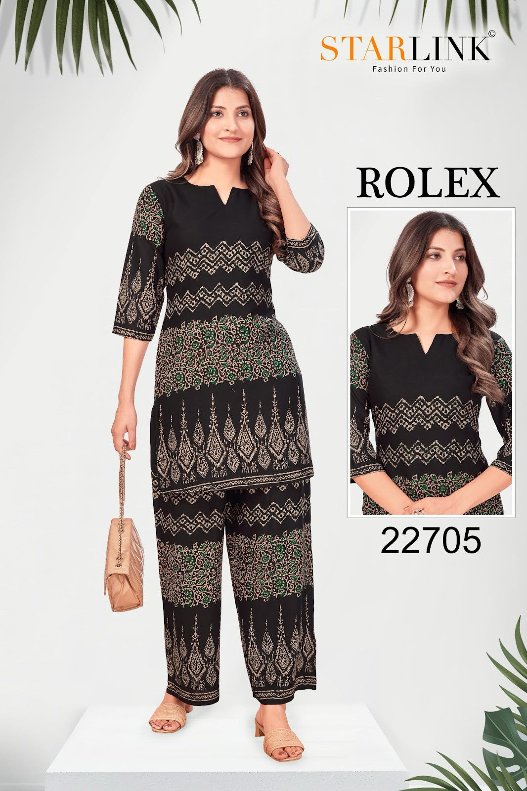 Rolex Starlink Rayon Co Ord Set Manufacturer Ahmedabad