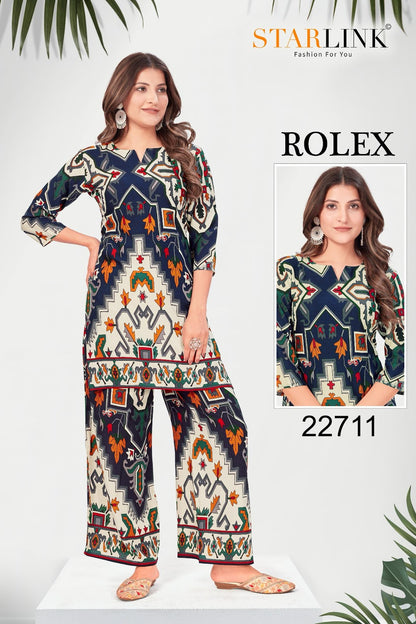 Rolex Starlink Rayon Co Ord Set Manufacturer Ahmedabad
