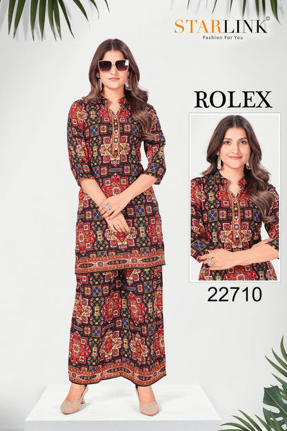 Rolex Starlink Rayon Co Ord Set Manufacturer Ahmedabad