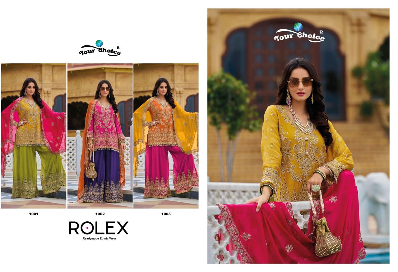 Rolex Your Choice Chinon Pakistani Readymade Suits Exporter