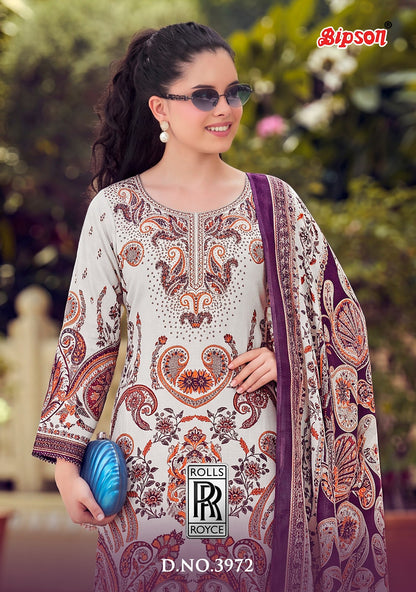 Rolls Royce 3972 Bipson Prints Viscose Muslin Pant Style Suits Exporter India