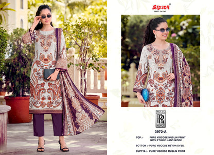 Rolls Royce 3972 Bipson Prints Viscose Muslin Pant Style Suits Exporter India