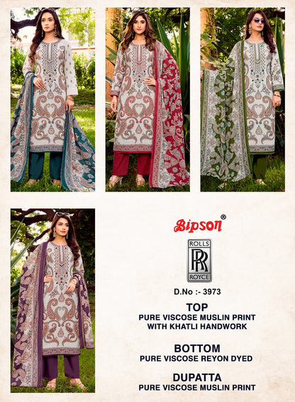 Rolls Royce 3973 Bipson Prints Viscose Muslin Pant Style Suits Wholesale Rate