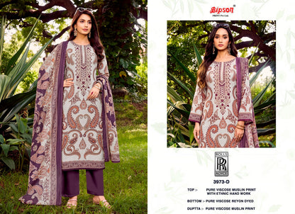 Rolls Royce 3973 Bipson Prints Viscose Muslin Pant Style Suits Wholesale Rate