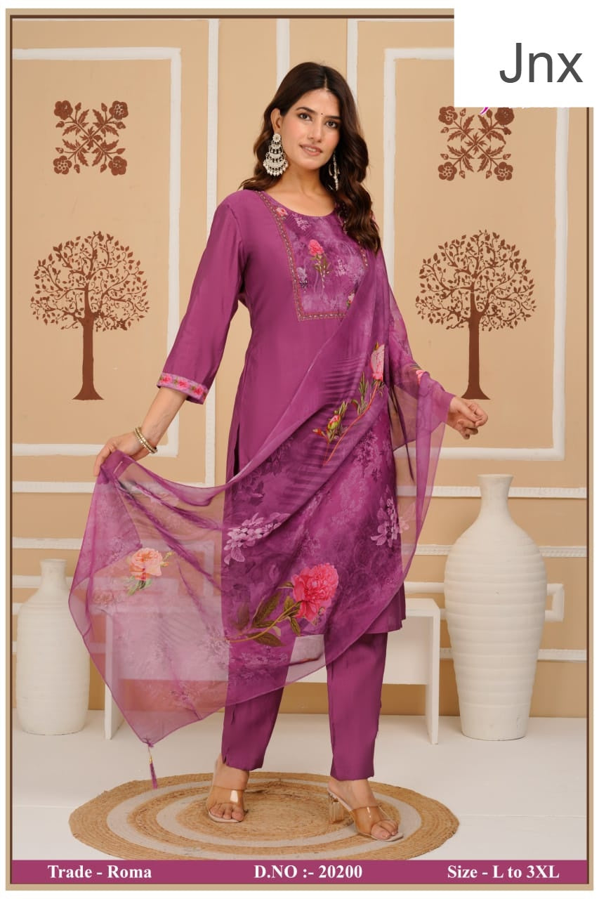 Roma Jnx Roman Readymade Pant Style Suits Wholesale Rate