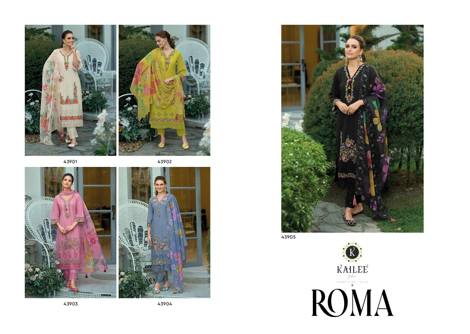 Roma Kailee Fashion Readymade Cotton Pant Suits Manufacturer