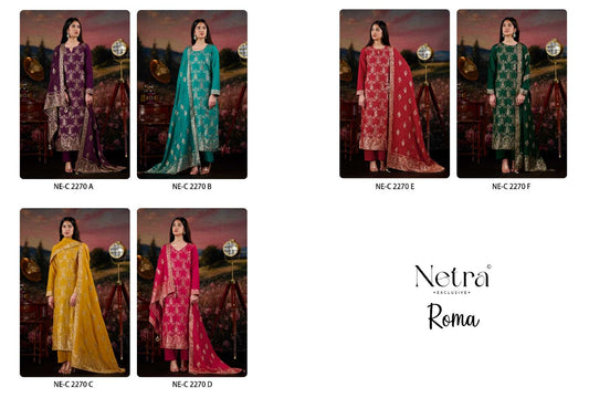 Roma Netra Bemberg Pant Style Suits Exporter Ahmedabad