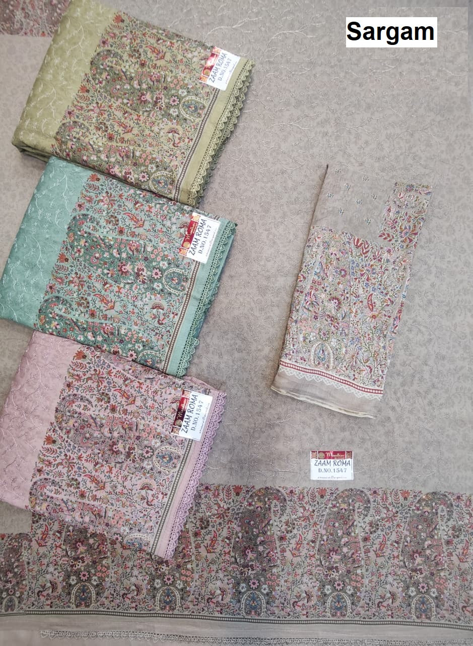 Roma Sargam Prints Jaam Salwar Suits Supplier India