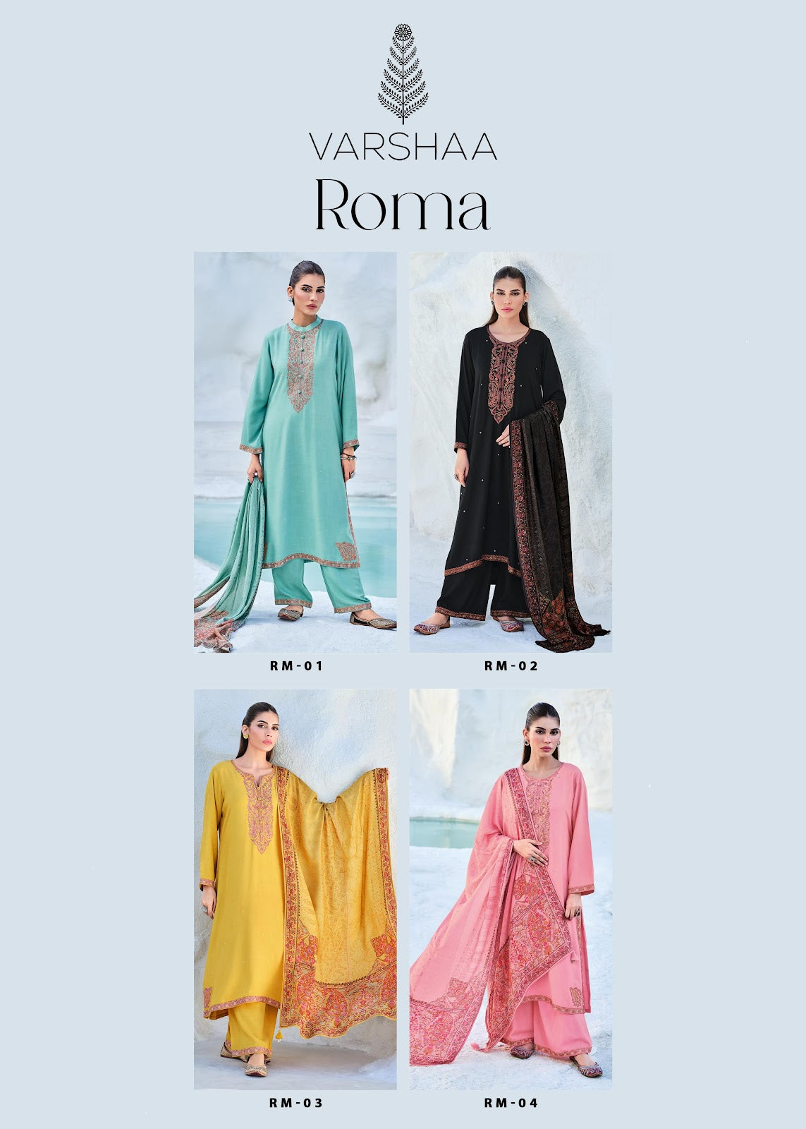 Roma Varshaa Viscose Muslin Salwar Suits Manufacturer Ahmedabad