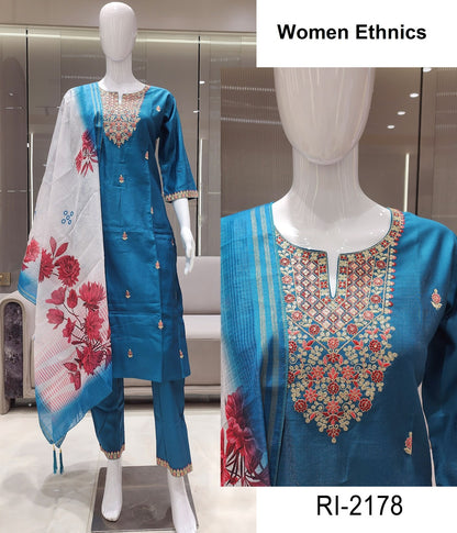 Roman Gadwal 0607 Women Ethnics Readymade Pant Style Suits Wholesaler India