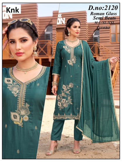 Roman Glass 2310 Knk Readymade Pant Style Suits Supplier India