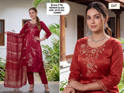Roman Glass 2610 Dvt Readymade Pant Style Suits Manufacturer Ahmedabad