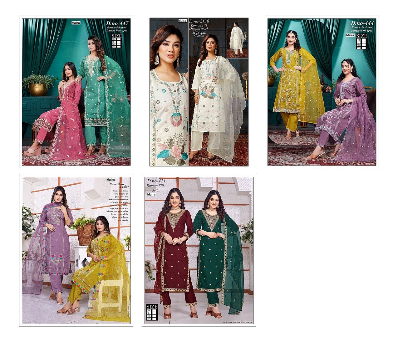 Roman Silk 040625 Maira Readymade Pant Style Suits Wholesaler India