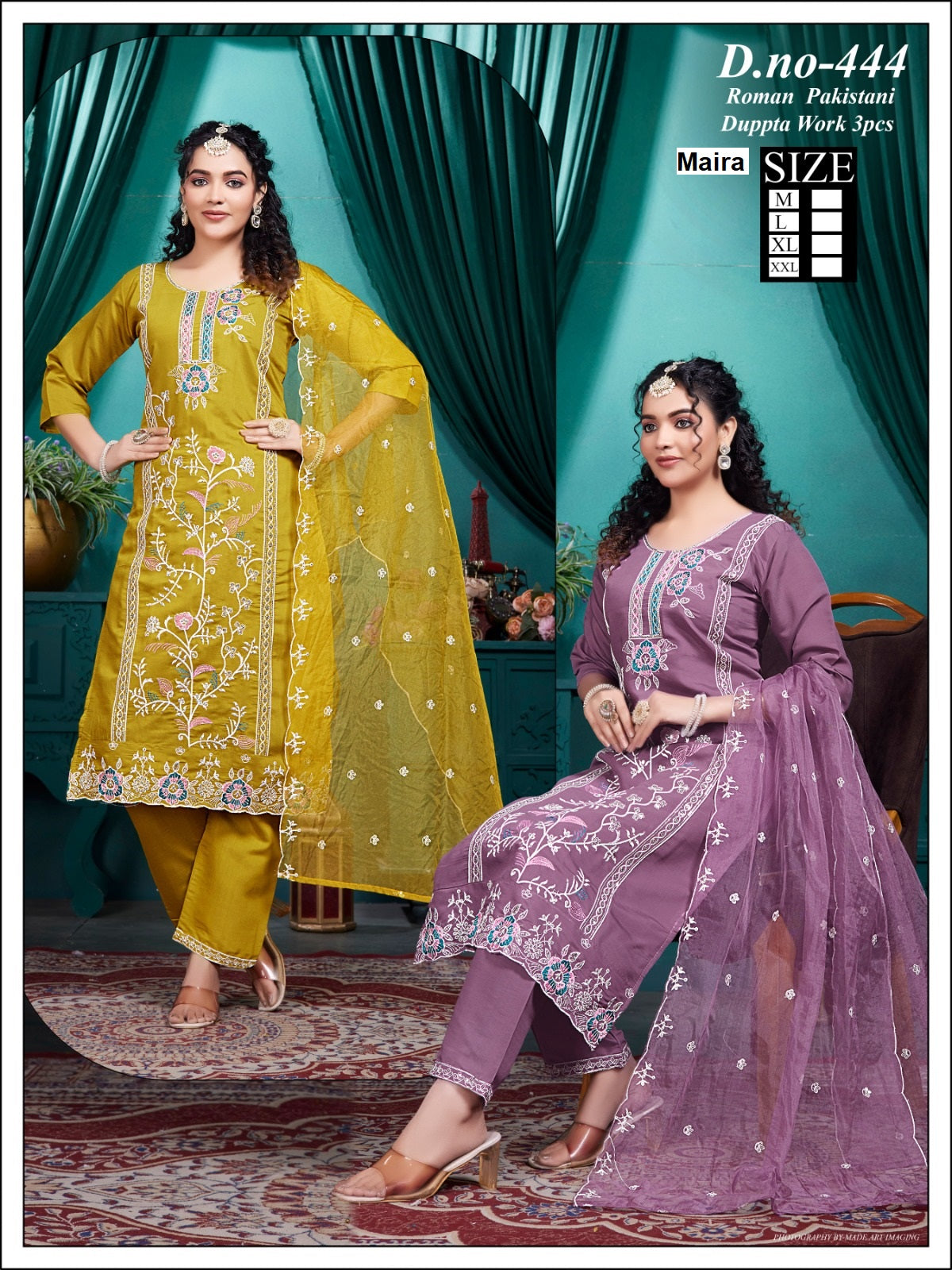 Roman Silk 040625 Maira Readymade Pant Style Suits Wholesaler India