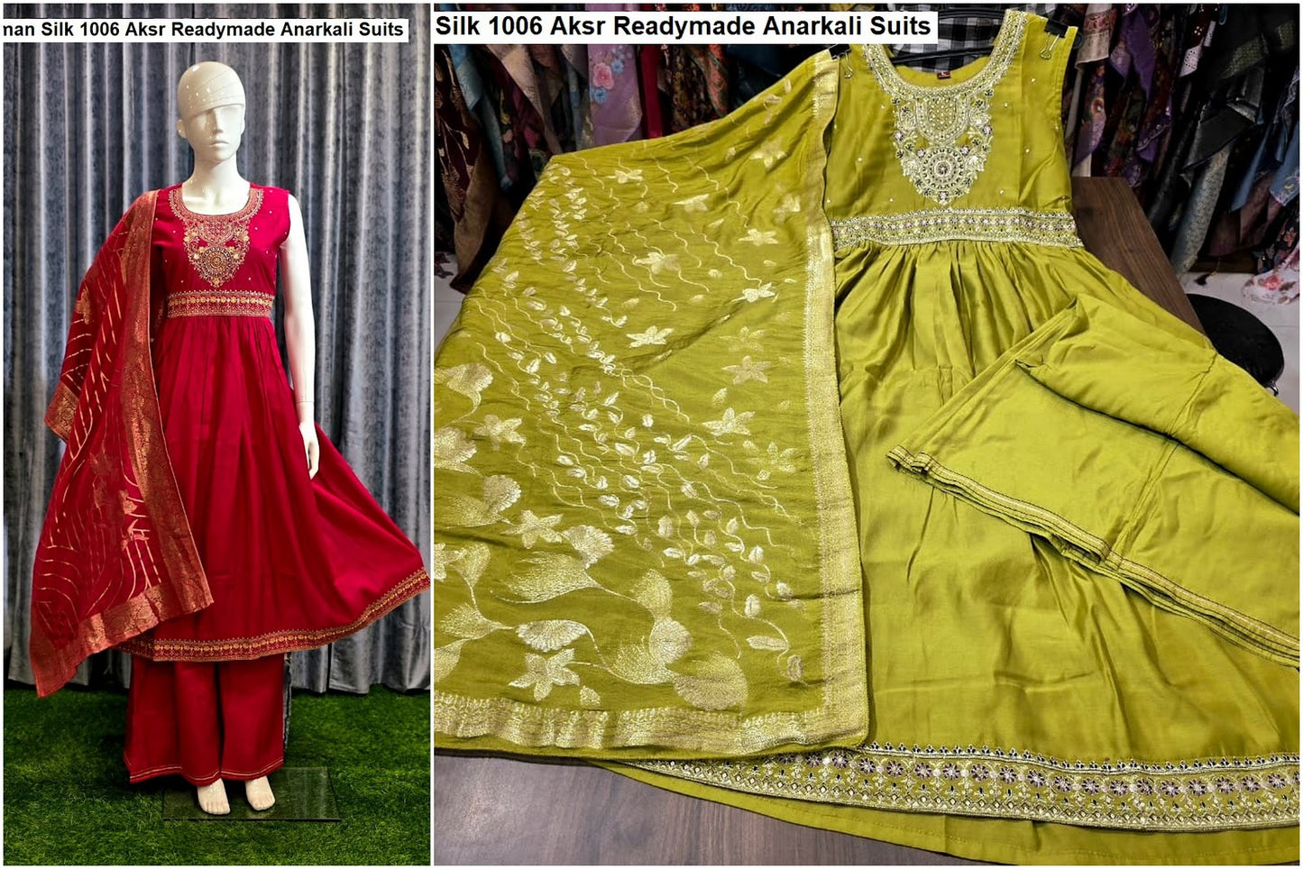 Roman Silk 1006 Aksr Readymade Anarkali Suits Wholesale Rate