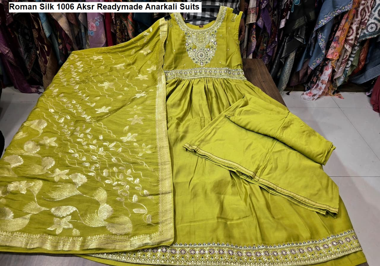 Roman Silk 1006 Aksr Readymade Anarkali Suits Wholesale Rate