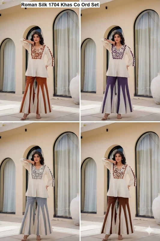 Roman Silk 1704 Khas Co Ord Set Manufacturer