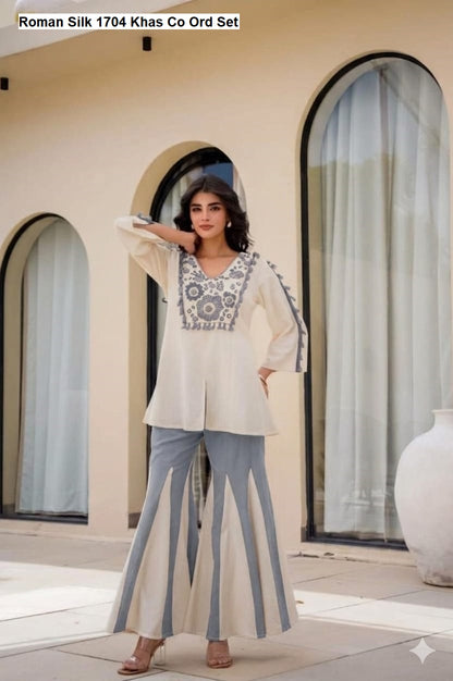 Roman Silk 1704 Khas Co Ord Set Manufacturer