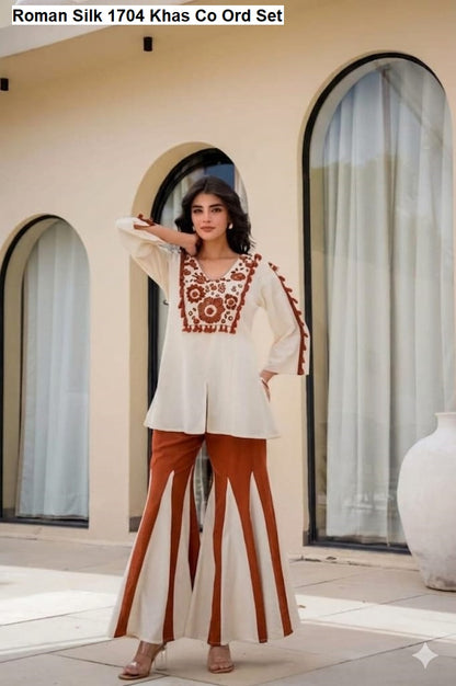 Roman Silk 1704 Khas Co Ord Set Manufacturer