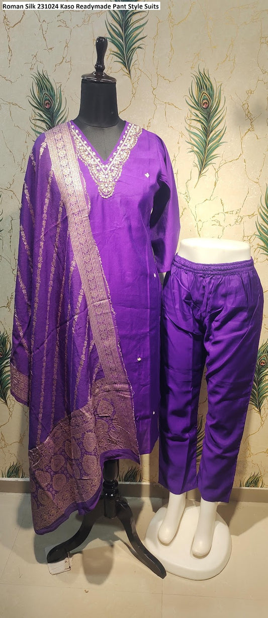 Roman Silk 231024 Kaso Readymade Pant Style Suits Wholesaler Ahmedabad