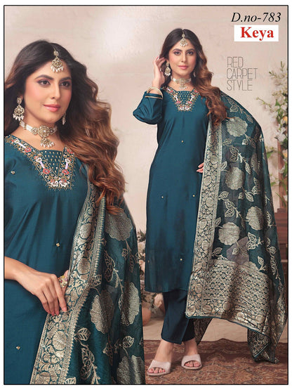 Roman Silk 2908 Keya Readymade Pant Style Suits Supplier Gujarat
