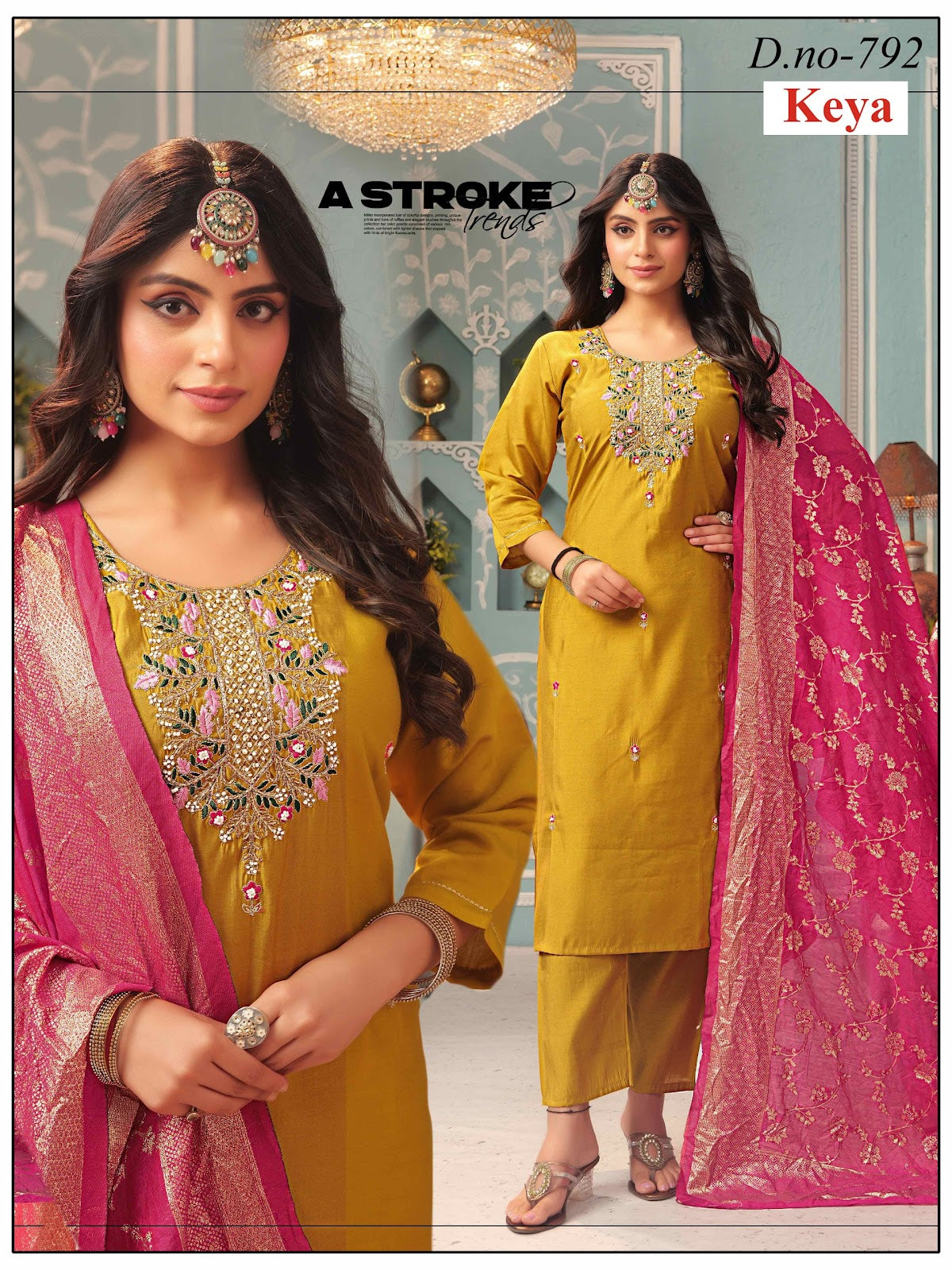 Roman Silk 2908 Keya Readymade Pant Style Suits Supplier Gujarat