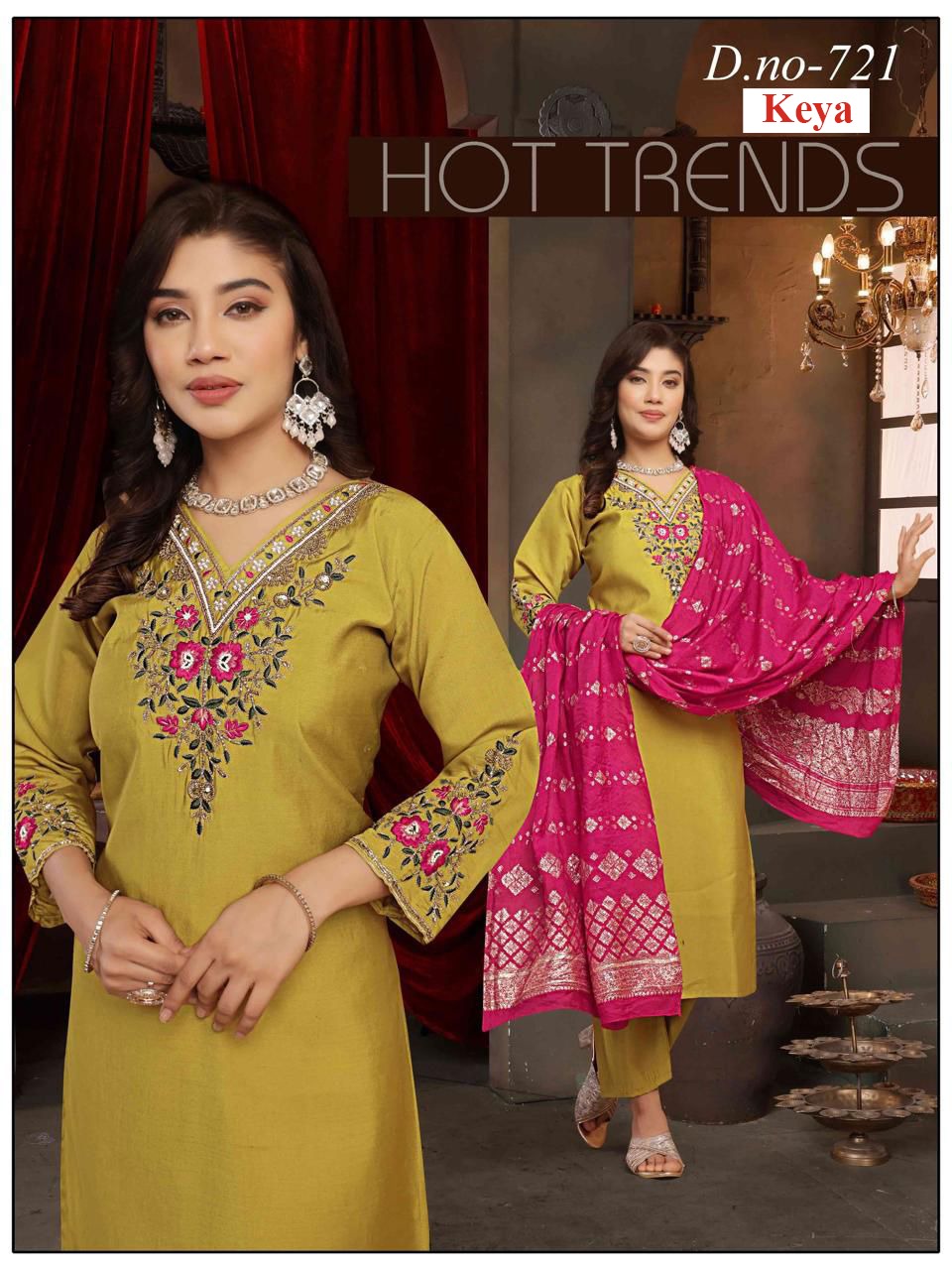 Roman Silk 2908 Keya Readymade Pant Style Suits Supplier Gujarat