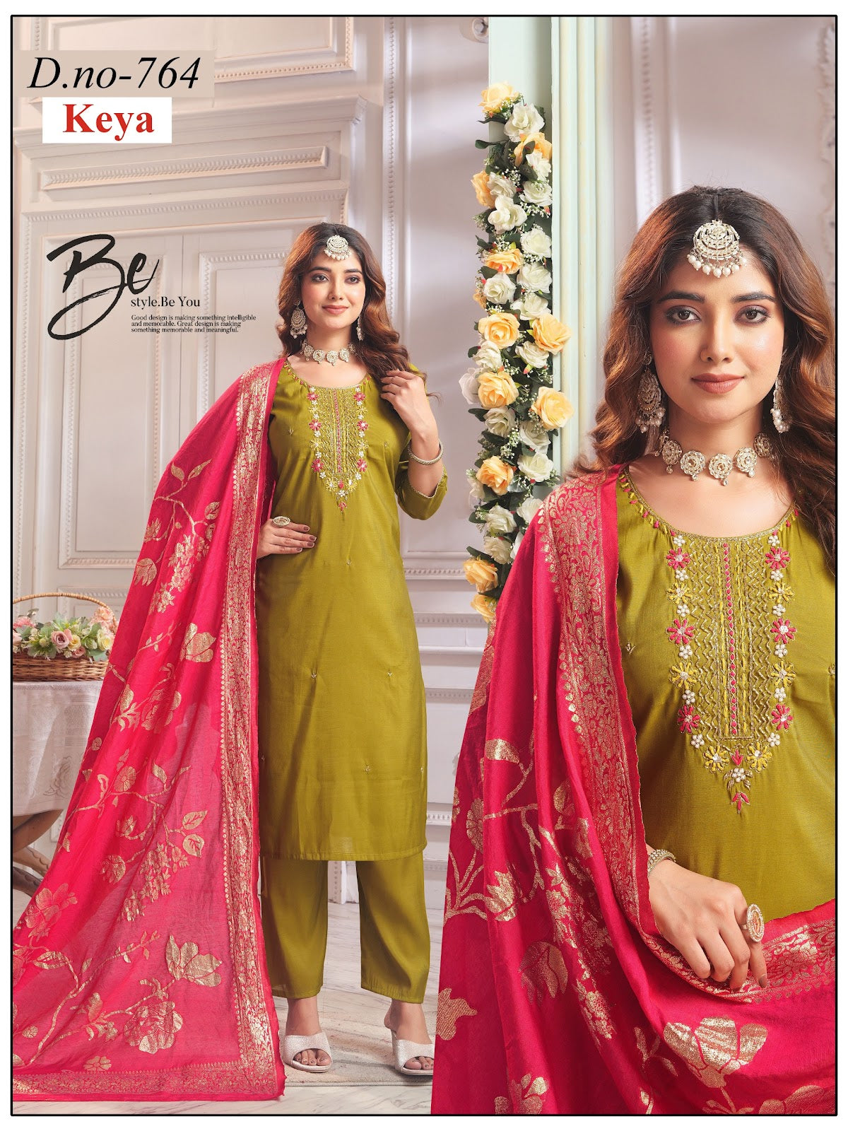 Roman Silk 2908 Keya Readymade Pant Style Suits Supplier Gujarat