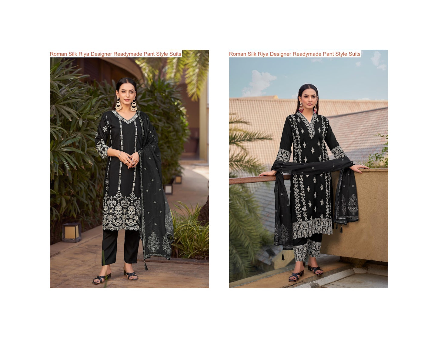 Roman Silk Riya Designer Readymade Pant Style Suits Wholesaler Ahmedabad